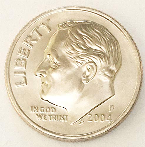 2004 P&D Bu Roosevelt Dime Choice não circulado US Mint 2 Coin Set