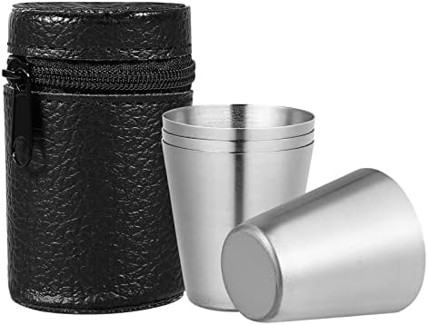 Yardwe 1 conjunto de xícaras de aço inoxidável que bebem copos de metal de aço inoxidável xícaras de caneca empilhável para acampar