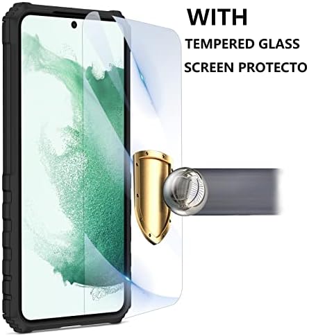 THMÉRA SAMSUNG A53 5G Case com protetor de tela, Galaxy A53 Case com capa da câmera, caso de proteção de kickstand na vertical para a Samsung A53 5G, preto