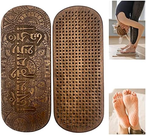 Tengry Sadhu Board, quadro gravado Sadhu, Wood Sadhu, Conselho Compacto de Sadhu para Meditação Prática de Yoga, Placa de Nails feitos à mão, massagem com pés de acupuntura, presente de ioga, Brown clássico marrom