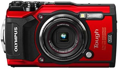 Olympus TG-5 Câmera à prova d'água com LCD de 3 polegadas, vermelho