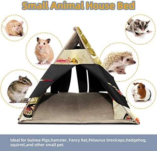 Equineng Pet Pequet Pet Hideout Butterflies Hamster House House Playhouse de porquinhos de porco para coelhos anões Hedgehogs Chinchillas