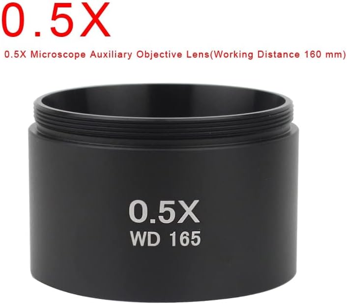 Acessórios para microscópio de laboratório Microscópio Auxiliar lente de 43 mm de diâmetro Auxiliar Barlow Objetivo Lente de vidro para 10A 180X-300X ZOOM C Microscópio de câmera Microscópio Câmera de vídeo Lente de câmera