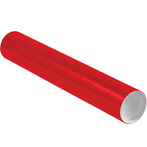 Caixas Tubos de correspondência rápida com tampas, 3 x 18, vermelho