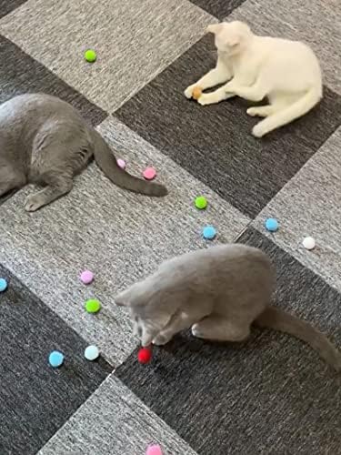 Toy Heuhai Cat Ball, brinquedos de gato, brinquedos de gatinho, brinquedos de gatos para gatos internos, 40 pacote, 10 cores, brinquedos