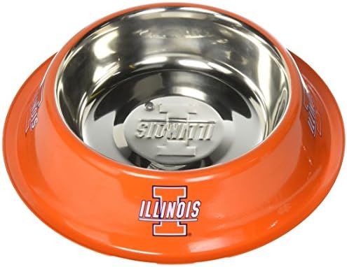 Pet Goods NCAA Illinois Illini Stainless Steel Bowl