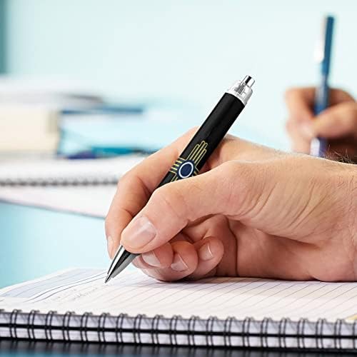 Zia Sun - Zia Pueblo - Novo México3 Rolamento retrátil caneta azul de tinta lisa caneta para homens para homens canetas de escritório 4 pcs