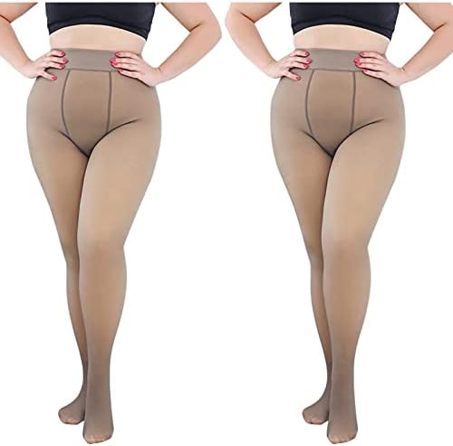 Mulheres Winter Leggings Controle de barriga estirada calça apertada Quente Pantyhose Terreno térmico Pernelas correndo calças