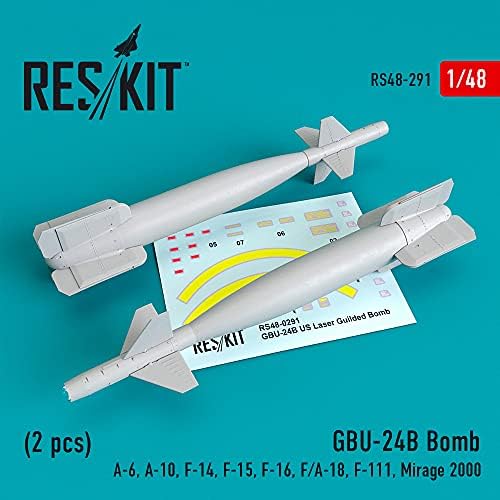 Reskit RS48-0291-1/48 GBU-24 BOMB para aeronaves, Scale Model Kit