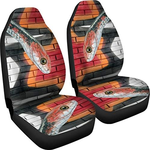 PAWLION Snake Red Print Car Seat Covers