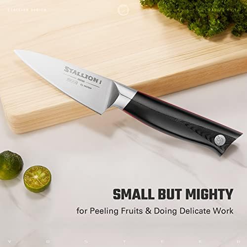 Conjunto de facas de faca de aço japonesa de 2-8 polegadas e faca de paring de 3,5 polegadas - faca de cozinha afiada para cozinhar e cortar