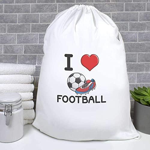 Azeeda 'I Love Football' Laundry/Lavagem/Bolsa de Armazenamento