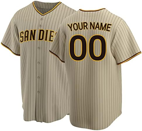 Jersey de beisebol personalizada com seu nome e número na camisa de volta, uniforme personalizado de beisebol para homens garoto menino