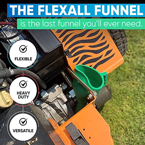 Funil Flexall - Funil de borracha flexível com alça, vários tamanhos e cores, feitos nos EUA
