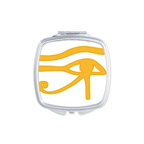 Antigo padrão de decoração para os olhos do Egito espelho portátil maquiagem de bolso compacto vidro de dupla face