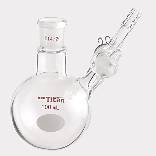 ADAMAS-BETA 500ML Schlenk Flask de reação Kjeldahl Tubo de frasco de reação no estilo Kjeldahl com parada de vidro e junta 24/40, para Laboratório de Química Orgânica