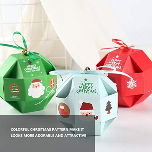 WAKAUTO CRISMAS Decoração Caixas de doces de Natal, caixas de biscoitos de 10pcs caixas de biscoitos caixas de tratamento caixas de