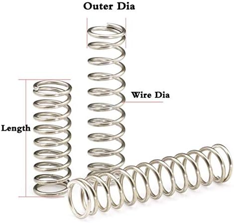 Mola haibing 10pcs externo dia 14mm y- tipo de compressão mola 304 aço inoxidável não corrosivo mola dia 1. 5 mm de comprimento