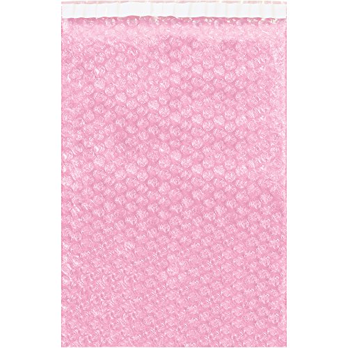 Aviditi 24 x 24 polegadas, bolsas de bolha antiestáticas auto-selações, rosa, para amortecimento, eletrônica, embalagem, envio e armazenamento