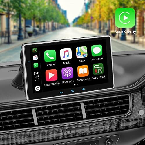Tela do Carplay Apple portátil para carro, ScoNfid Dash montado Smart 7 polegadas Visor portátil Rádio estéreo portátil suporta