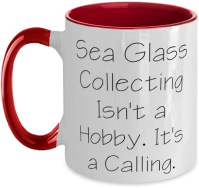 Presentes de coleta de vidro do mar brilhante, a coleta de vidro do mar não é um hobby. É, aniversário de aniversário de dois tons de 11 onças para amigos, melhores amigos, presentes de amizade, idéias de presentes para amigos
