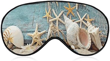 Máscara de olho de olho de estrela do mar estelar cobertura de olho macio com cinta ajustável Eyeshade de viagem de