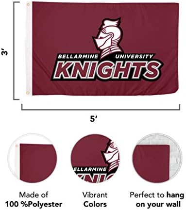 Bandeira da Bellarmine University Knights BU Flags Banners poliéster interno externo 3x5