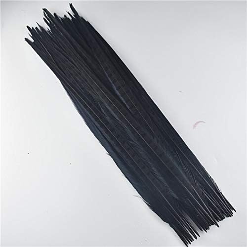 50-55cm 20-22 polegadas; Penas de cauda de faisão para artesanato preto branco natural penas de jóias fazendo plumas de carnaval