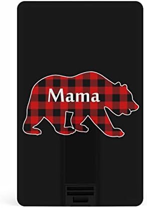Mama xadrez urso USB Drive flash drive personalizado Drive de cartão de crédito Stick
