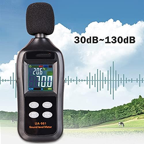 Jieseing Digital Sound Level Meter LCD 35-135dB Volume de ruído Medição do instrumento de medição do testador de monitoramento com modo de espera