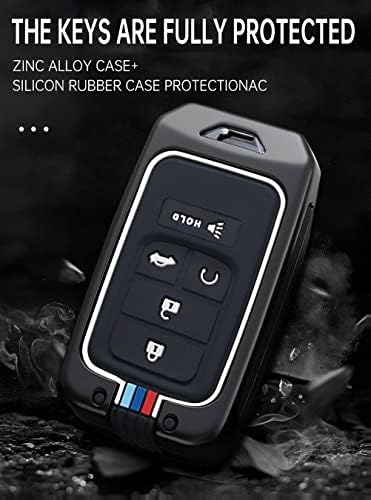 Yineor Key FOB Tampa para Honda Key FOB Case Metal Keychain Car Smart Key FOB Protector Compatível para Accord CRV Civic Ridgeline