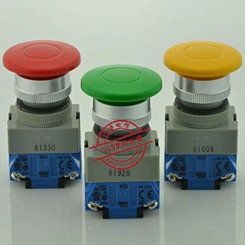 [SA] Izumi IDEC 22mm Cabeça de cogumelos Big 40 Pressionamento de auto-retenção interruptor 1NO/1NC ABW410 * Amarelo vermelho e verde-10pcs/lote-