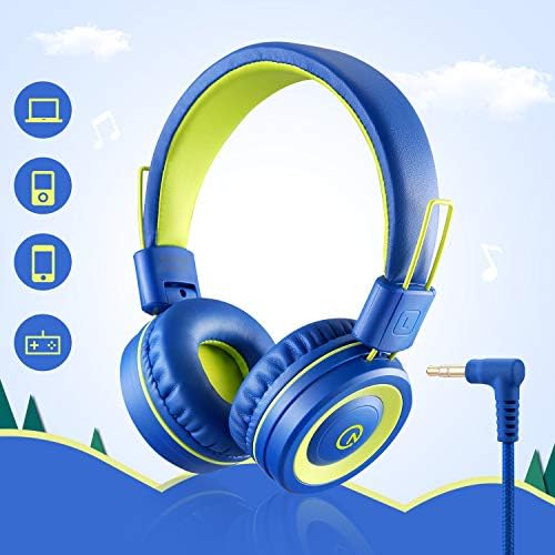 NOOT PRODUTOS CRIANÇAS fones de ouvido com microfone K12 Séreo de 5 pés de comprimento com limite de volume de 85dB/94dB Headset on-ear