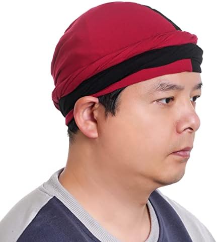 turbante hoyuwak para homens halo cetim alinhado enrola durags esticados com tiras longas torcidas acessórios de tampa do rag cool