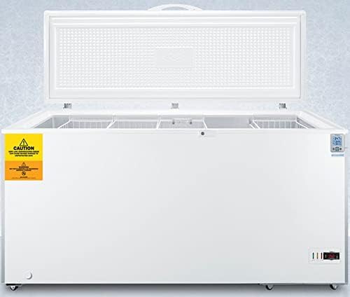 Summit Appliance Vlt184-35ºC Laboratório 17.2 Cu.ft. Freezer de peito com guardas de canto de aço inoxidável, termômetro calibrado NIST, descongelamento manual, controles digitais com alarme e bloqueio