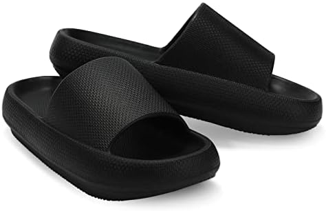 Slides de Encarpo para Sapatos de Pillow Women Shops Ultra Soft não deslizante Sapatos de chuveiro interno Ultimate Comfort com sola grossa ultra-almofada