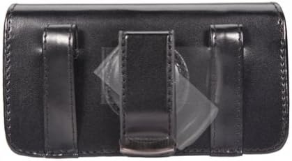Premium Black Horizontal Leather Lateral Caixa Caixa Caixa de Caixa Com Clipe de Correia Giratória Para Alltel Motorola