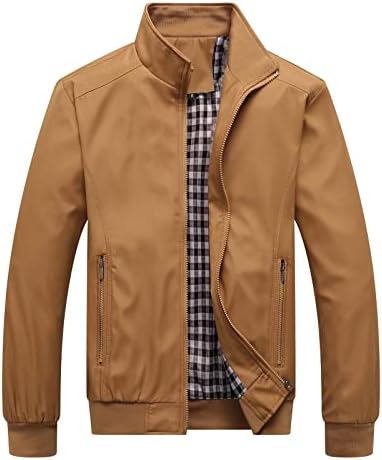Jaqueta de bombardeiro adssdq Zipper Soild Casual Fall Winter Jacket and Coats Outwear com bolso para homens