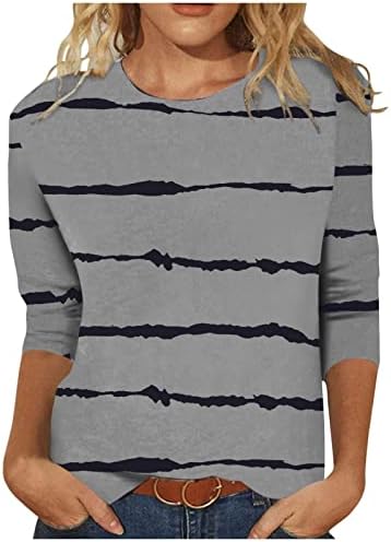 Blusa de algodão do outono de verão 3/4 Manga 2023 Roupas GRAPHICIC GRAPHICA FIT CASSO CASUAL PARA MENINAS VC VC