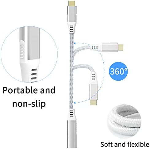Jasput USB C a Mini DisplayPort Adaptador, USB tipo C para mini DisplayPort Adaptador 4K@60Hz & Nylon Compatível com MacBook