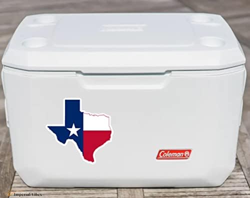 Vibrações imperiais | 2 pacote de bandeira do Texas, em forma de adesivo como o pacote de decalque da bandeira do Texas para