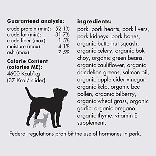 Pets Smallbatch Pets liofilizados Dieta de alimentos crus para cães, receita de carne de porco, 14 oz, feita nos EUA, produtos