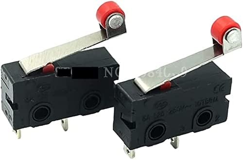 Micro comutadores de maneira clara 10pcs Novo braço de alavanca de rolos micro normalmente abre o interruptor limite de fechamento KW12-3 KW11-N DIY Supplies