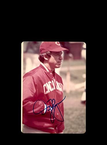 Doug Flynn assinou o original de 1970, 4x5 Snaphot Photo Cincinnati Reds em Cubs Wrigley 2