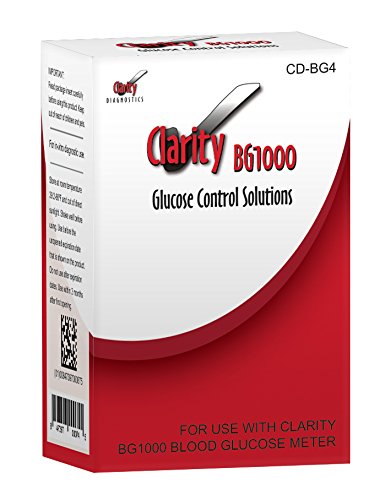 Clarity Diagnostics CD-BG4 Soluções de controle de glicose para uso com clareza BG1000 Blood Glicose Meter