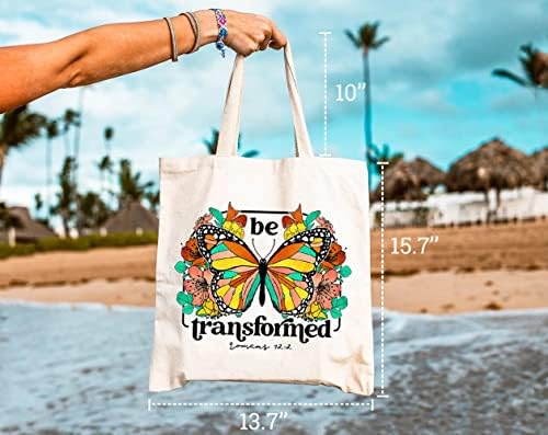 GXVUIS ser transformado sacola de lona para mulheres estéticas borboleta reutilizável bolsas de compras no ombro de mercearia
