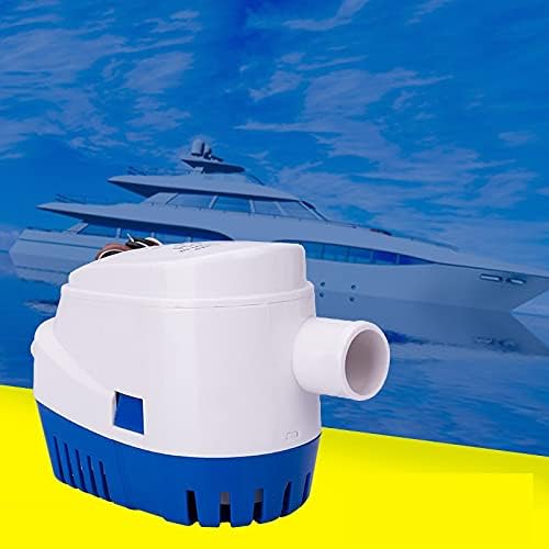 Bomba submersível 12V/24V Bomba de porão automática de barco DC Bomba de água elétrica Submersível Smith com botão de barquinho de barquinho de barco marinho peixe de tanque de tanque, bomba de porão de barcos de 1100 Gph