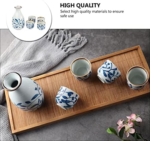 Conjunto de presentes Hemoton Conjunto de vidro Conjunto de decantador Japonês conjunto de copos de saquê japonês de mão tradicional