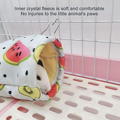 Cama de túnel de hamster, engraçado hamster canto de hideaway túnel Padrão de frutas de fruta de petróforo de pet túneis para chinchilas de rato de gangue chinchilas acessórios de gaiola dorminhocas