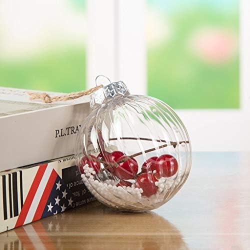 Ornamentos transparentes de Natal Ball Plastic Christmas Tree Decoration